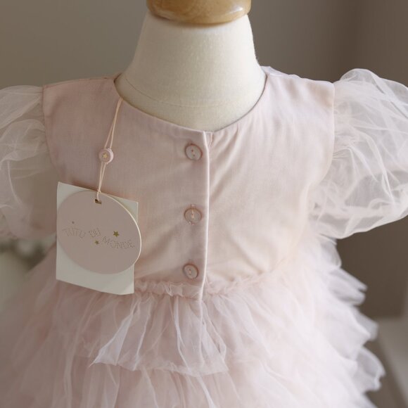 Tutu Du Monde Heavenly Pink Floral Lattice Bebe Tutu Dress Party Portrait NWT - Picture 5 of 8